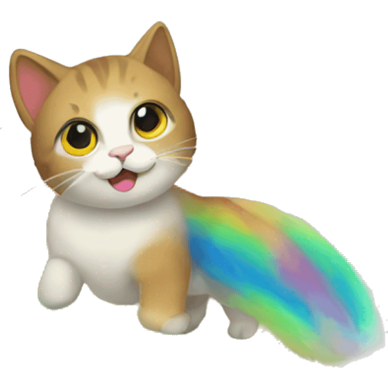 Rainbow cat emoji