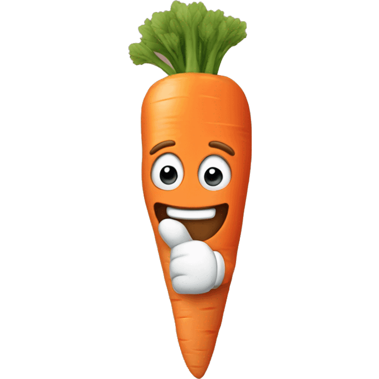 Carrot with arms emoji