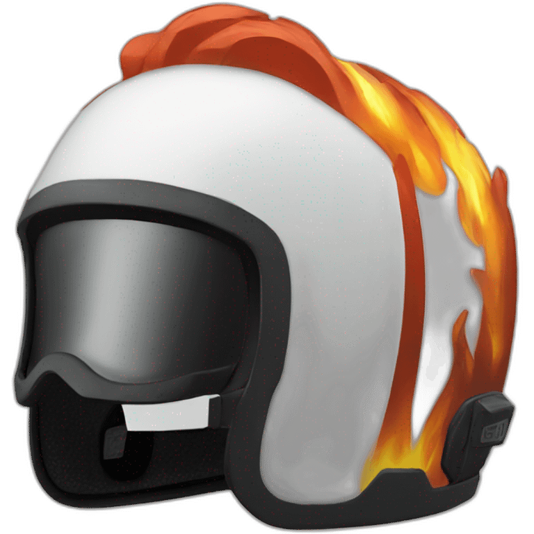 fire motorcycle helmet emoji