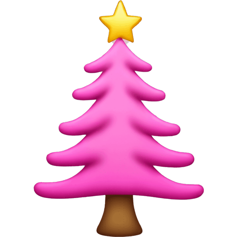 pink christmas tree with lights emoji