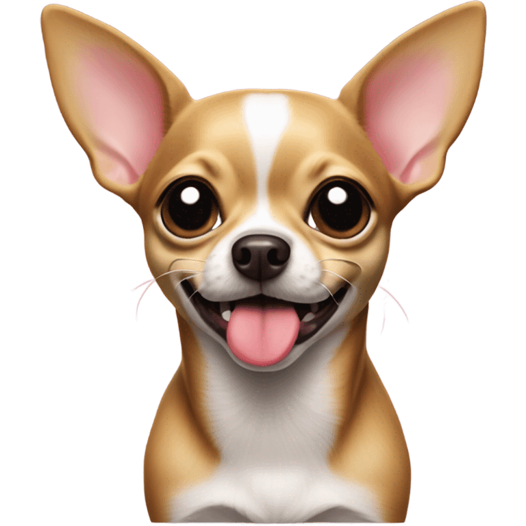 chihuahua with tounge out  emoji