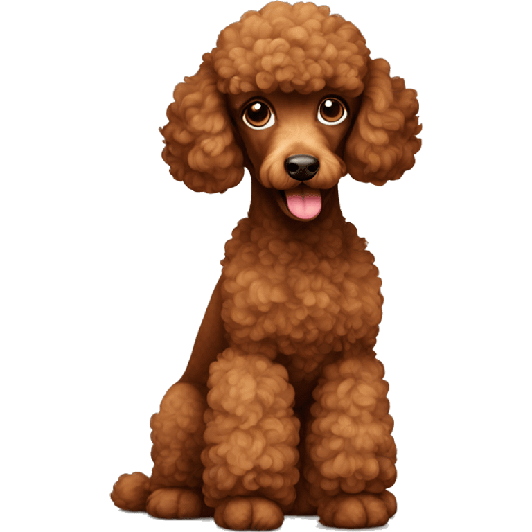 brown poodle emoji