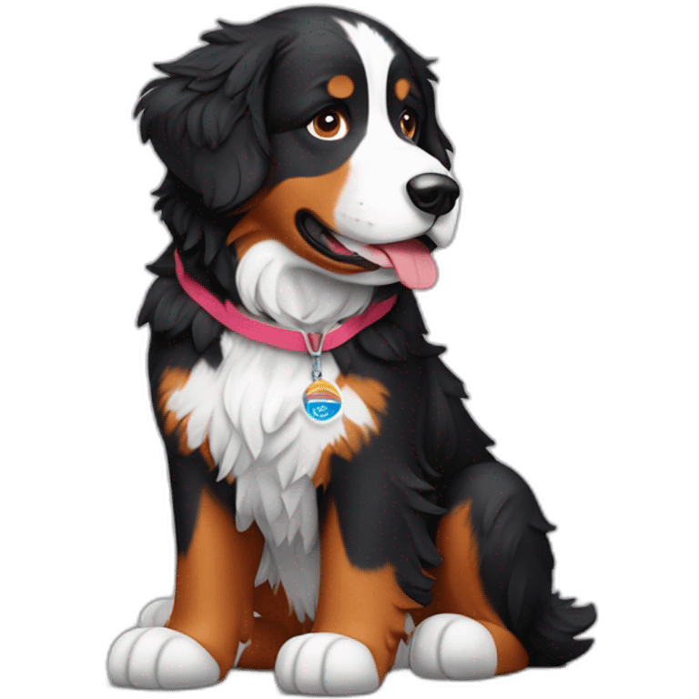 bernese mountain dog biathlon emoji