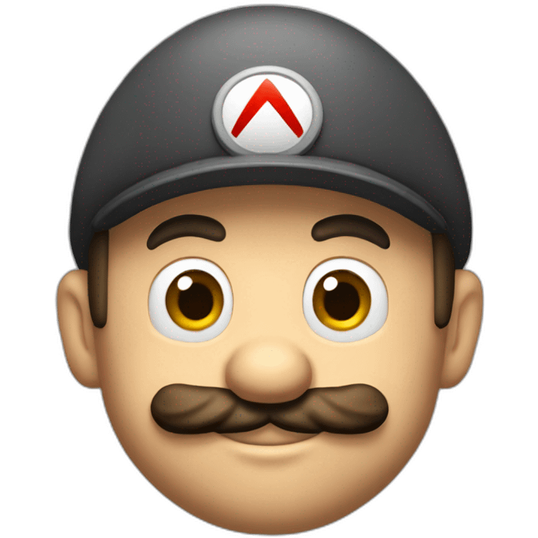 Super mario but with a rounder face emoji