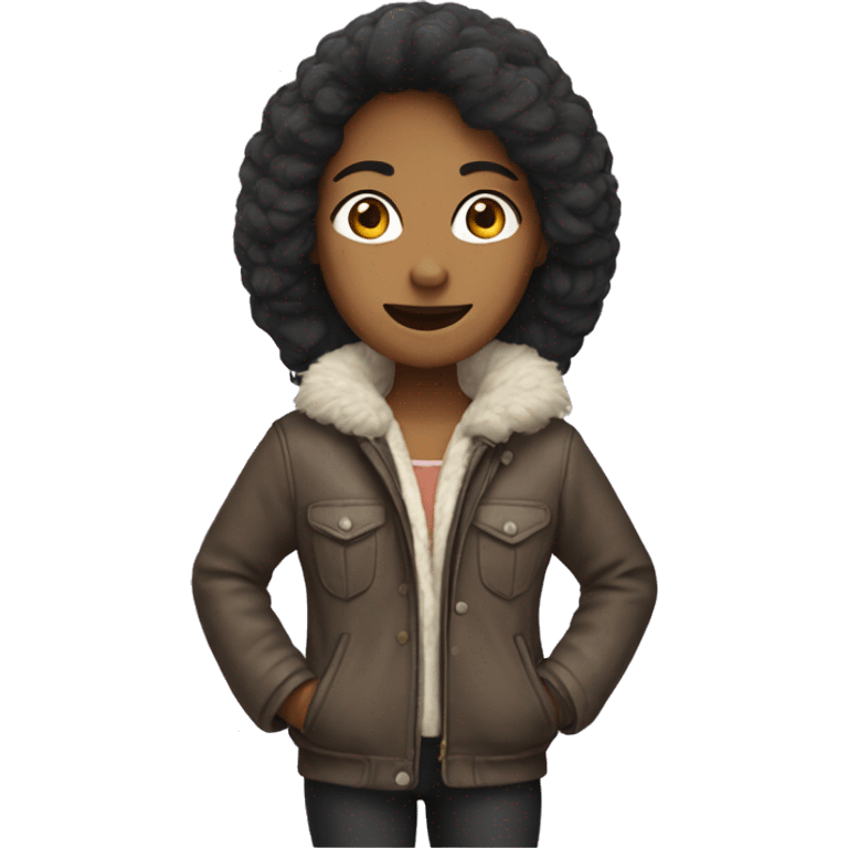 character woman -clothing FUR JAKETS emoji