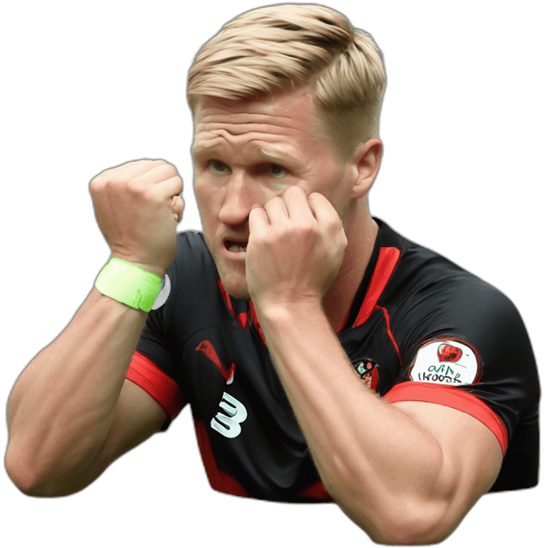 Eddie Howe biting nails emoji