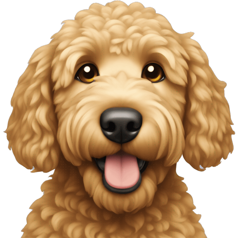 Golden doodle dog emoji