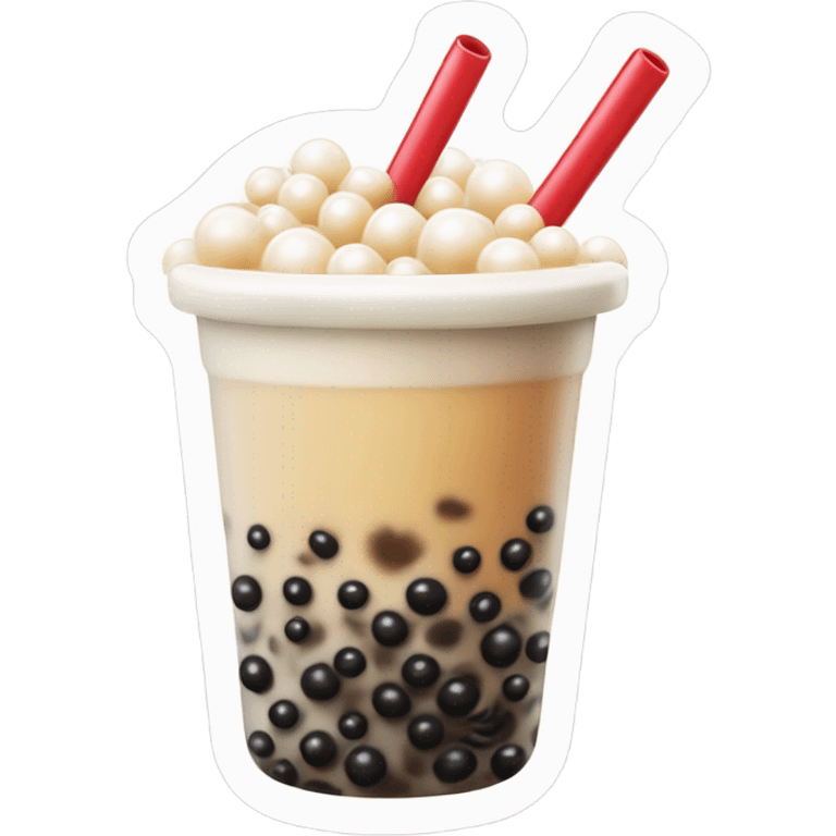 Bubble tea with milk emoji