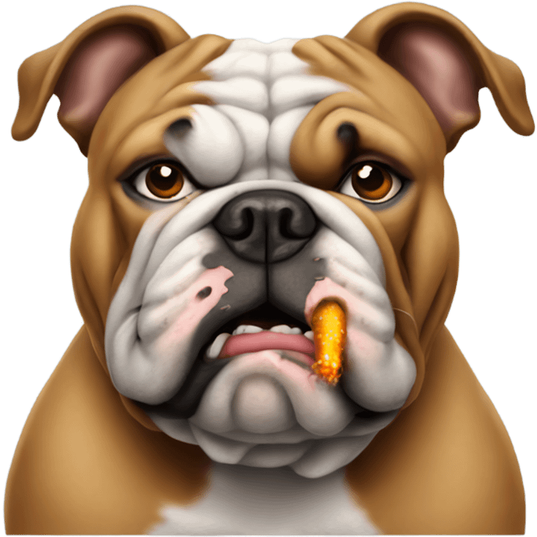 Xl bulldog smoking emoji