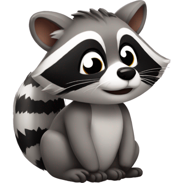 Racoon in love emoji