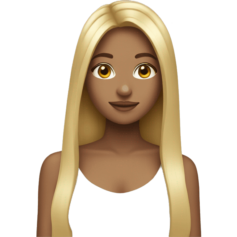 girl with long blonde highlights  emoji