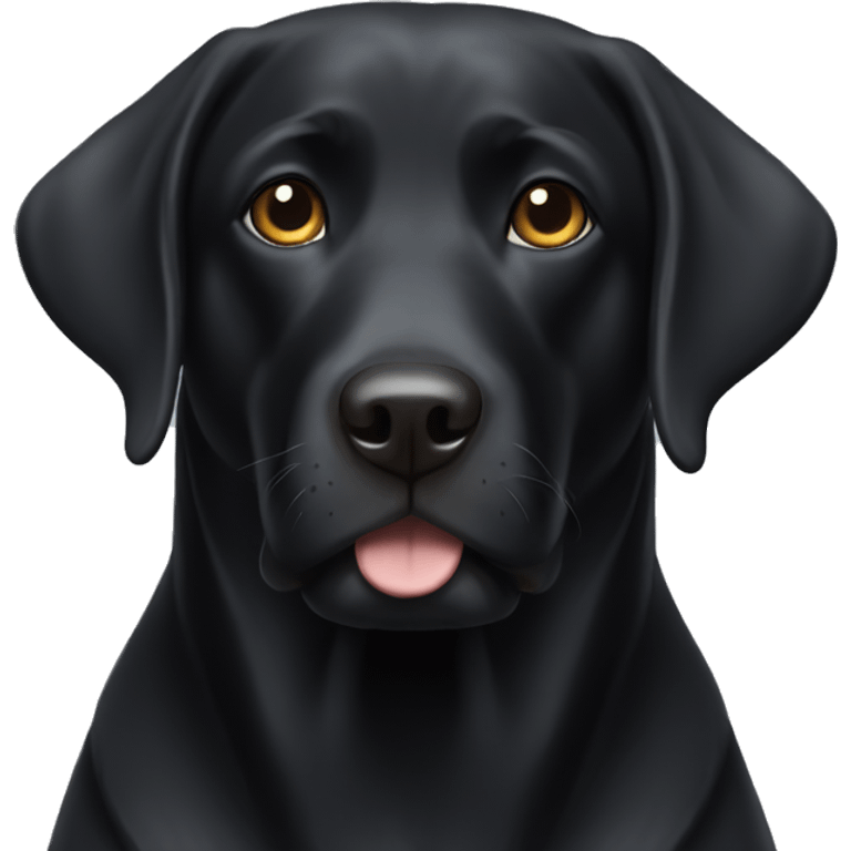 Black labrador dog emoji