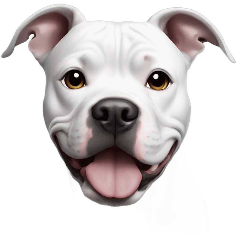 Black and white pitbull emoji