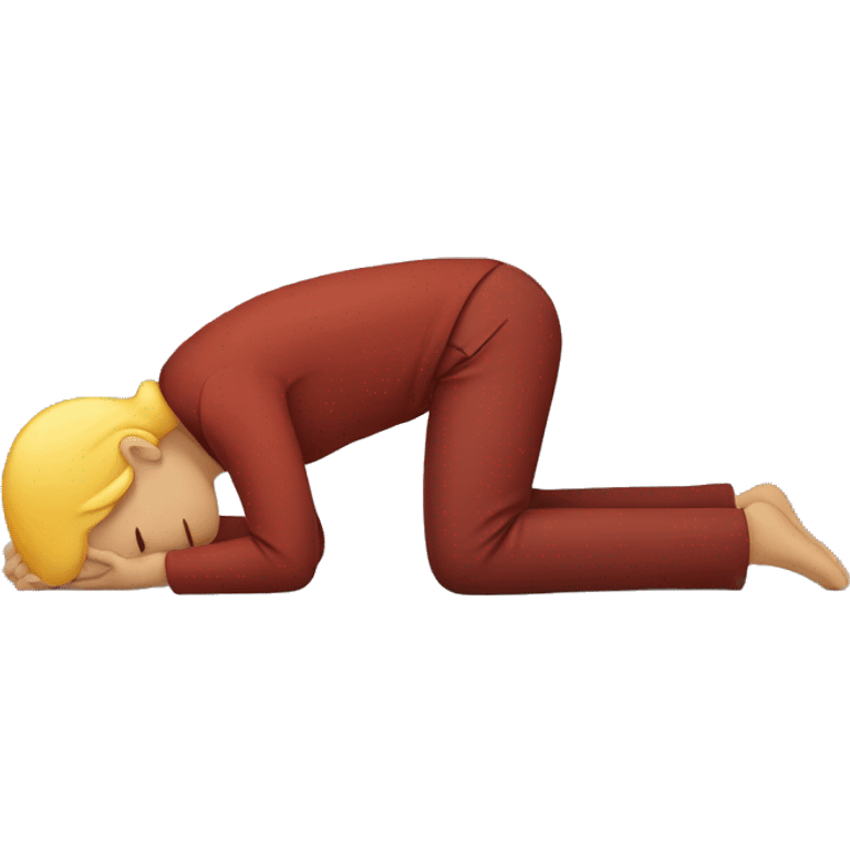 Person lying down face down emoji