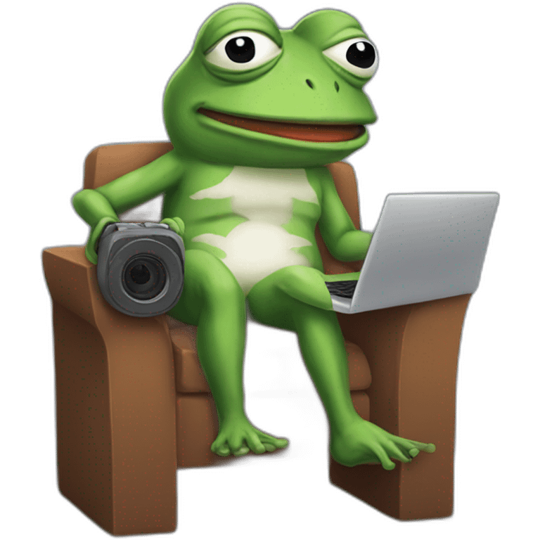 pepe the frog playing videogames emoji