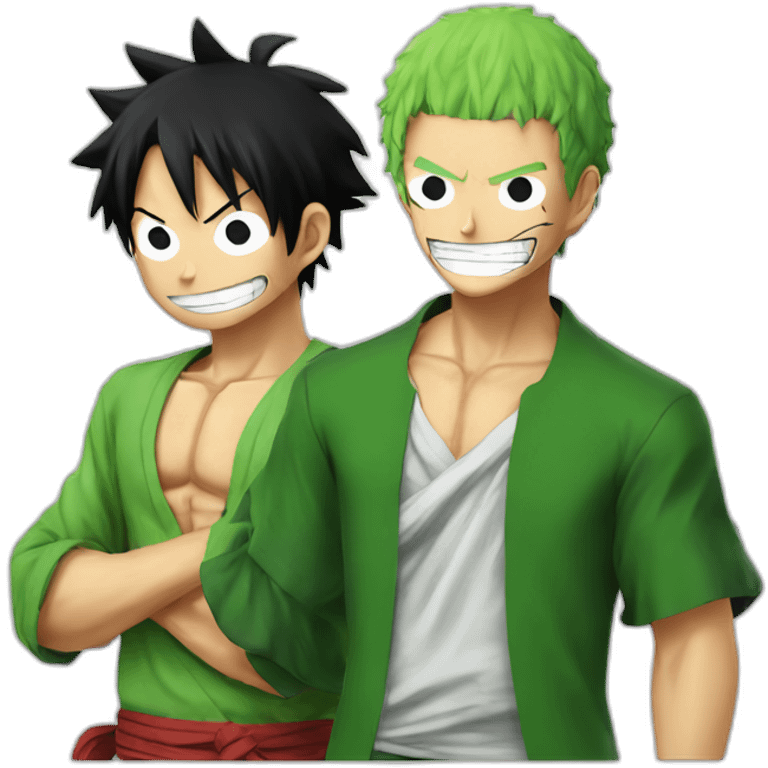 luffy and zoro emoji