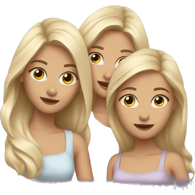 3 blonde Sisters emoji