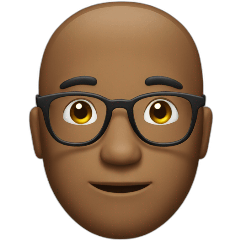 Head with glasses made by his finger emoji