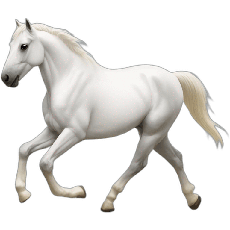 White trotting horse emoji