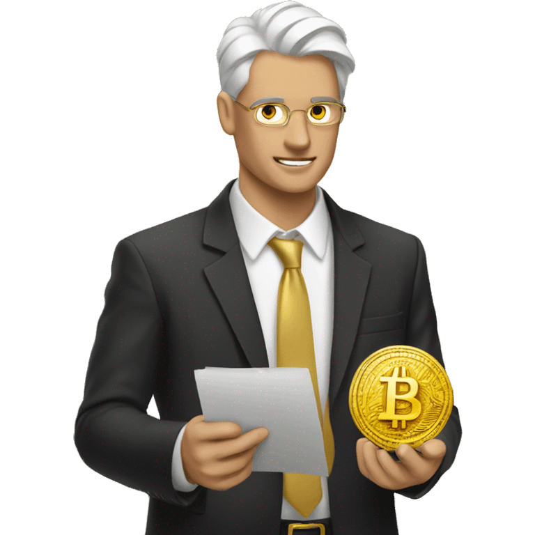 Crypto guy with gold emoji