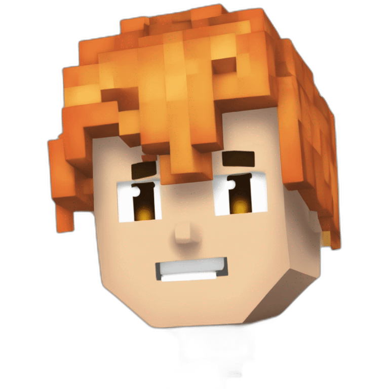 Kurosaki Ichigo estilo minecraft dando pulgar arriba emoji