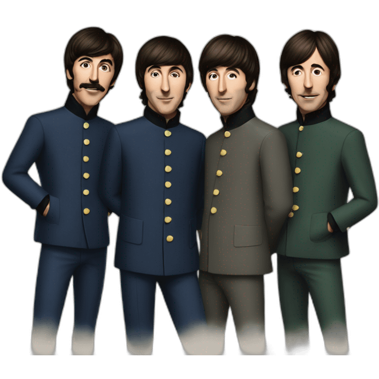 the Beatles four guys emoji