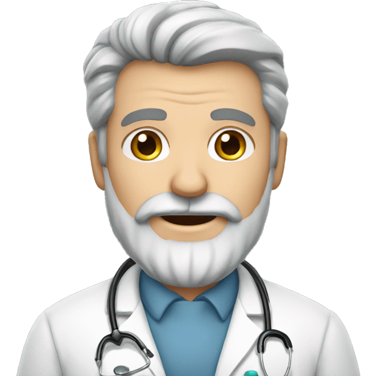 male grey beard doctors ha emoji