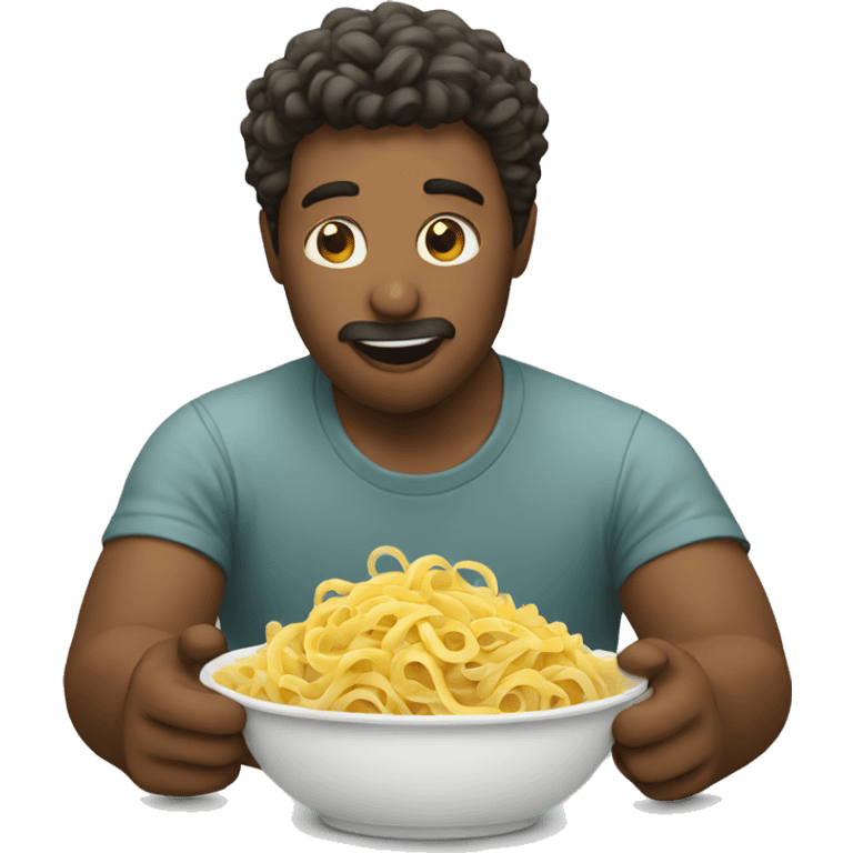 person eating pasta emoji