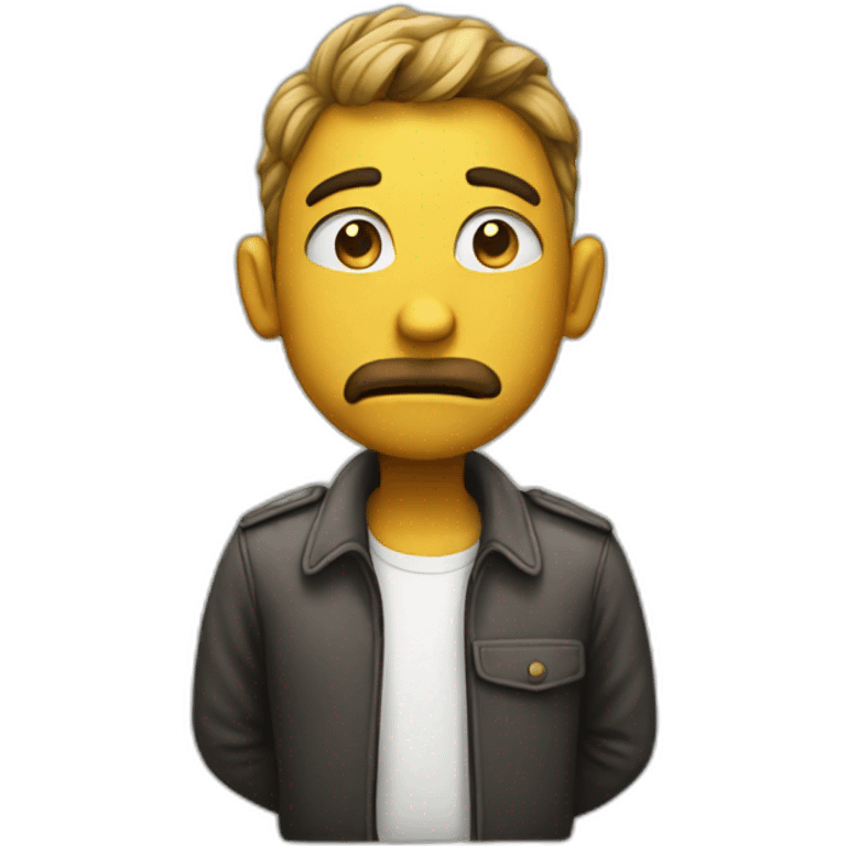 an emoji thinking about no money emoji