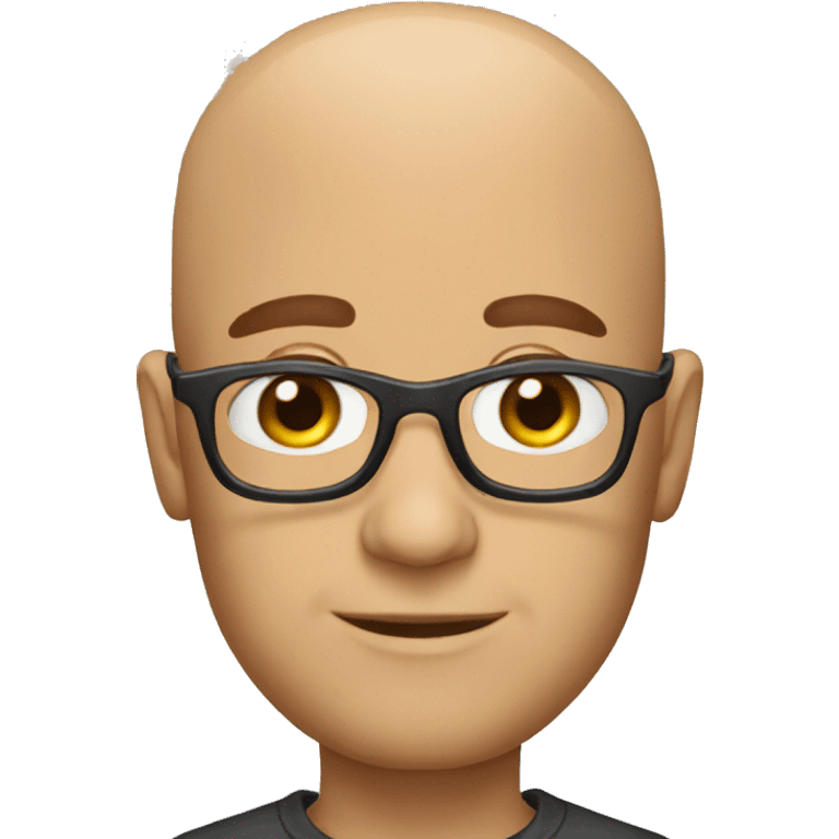 a bald man puttin on a wig emoji