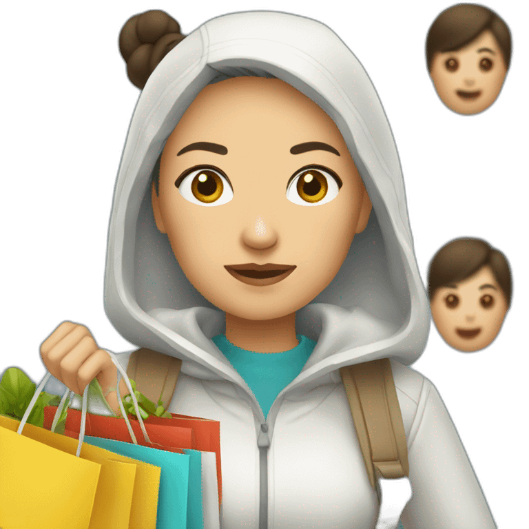 shopping kazakh woman emoji