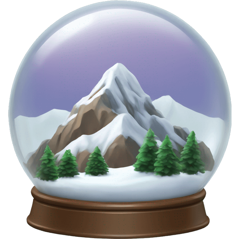 mountain snow globe, 4k, no background emoji