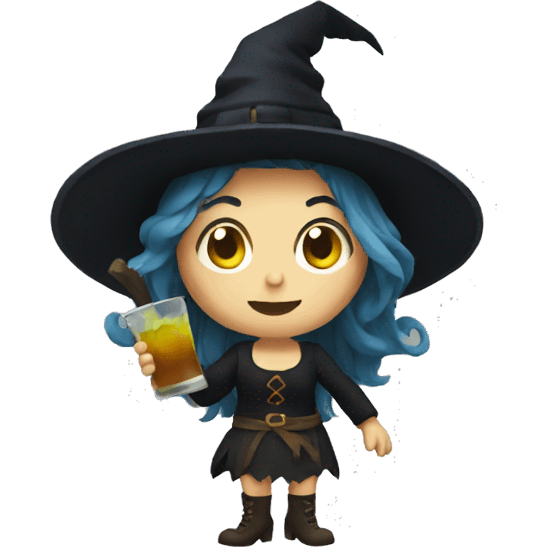 drunk witch emoji