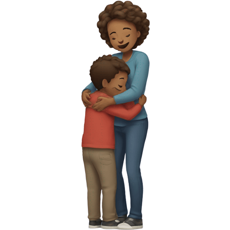 Mom hugging son emoji