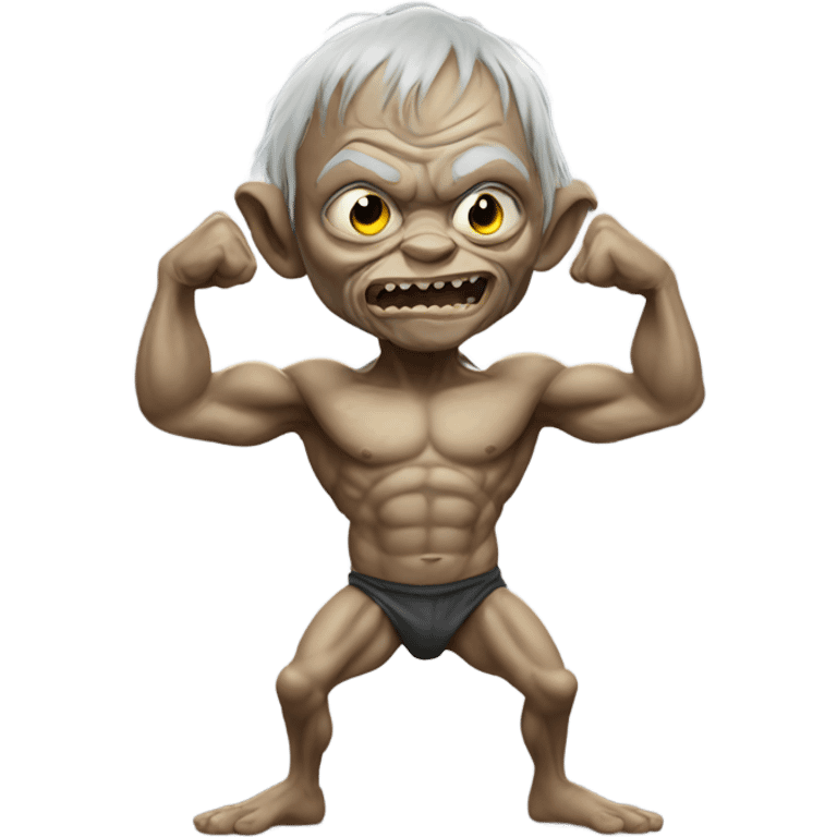 Bodybuilder gollum emoji