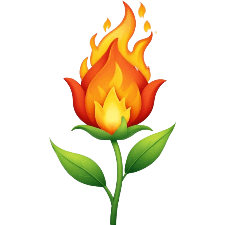 Flower with a flame  emoji