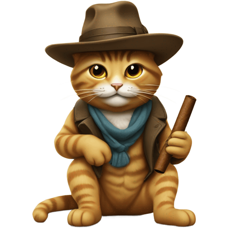 puss in boots with a cigar  emoji