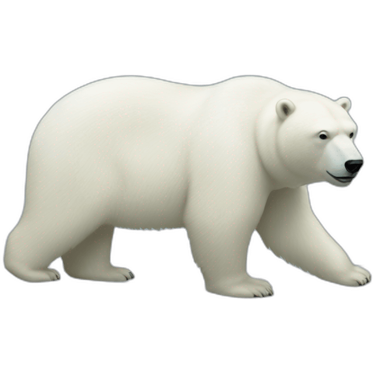 Donald Trump on a polar's bear body emoji