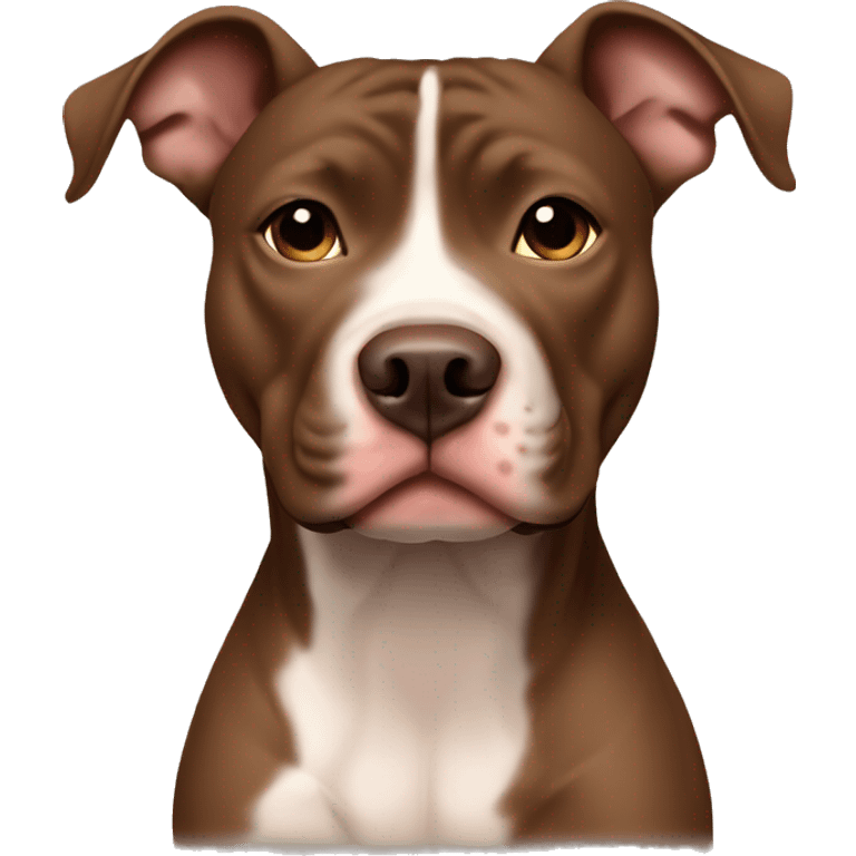 all brown cold tone girl pit bull dog emoji