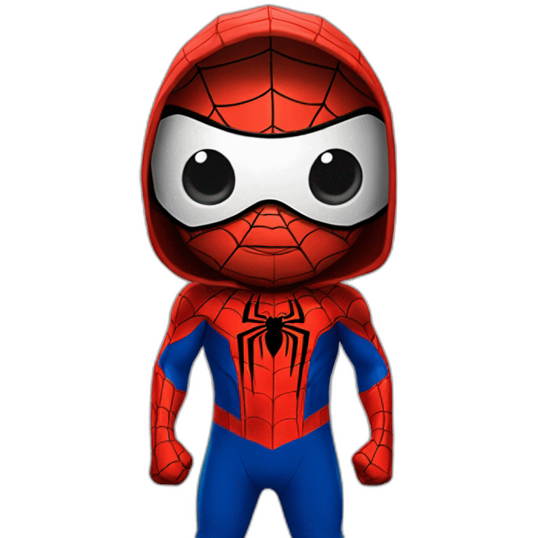 Niño disfrazado de spiderman  emoji