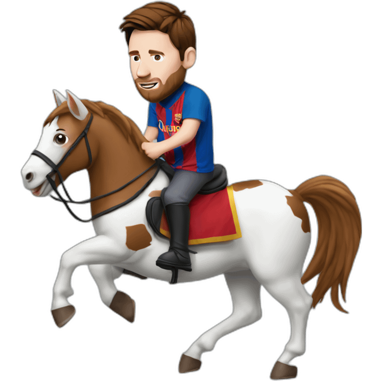 messi sur un cheval emoji