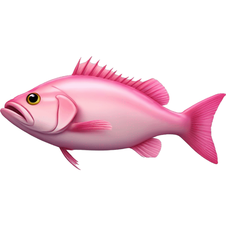 Pink halibut fish  emoji