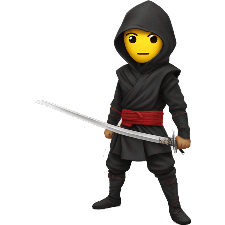 Ninja con una espada emoji