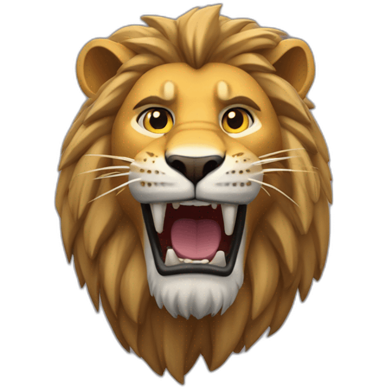 Un lion qui joue à fornite emoji