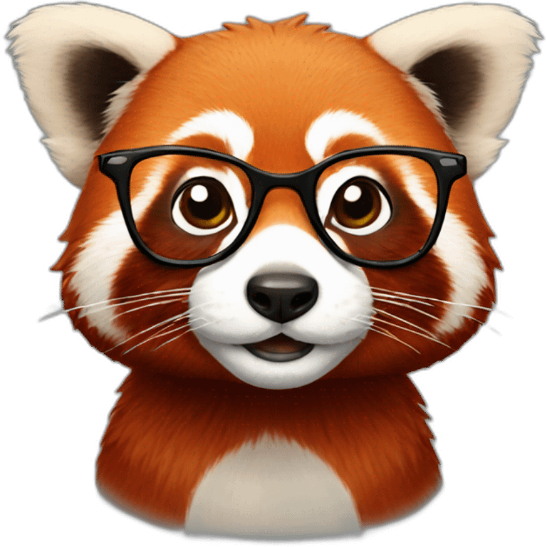 red panda with glasses emoji