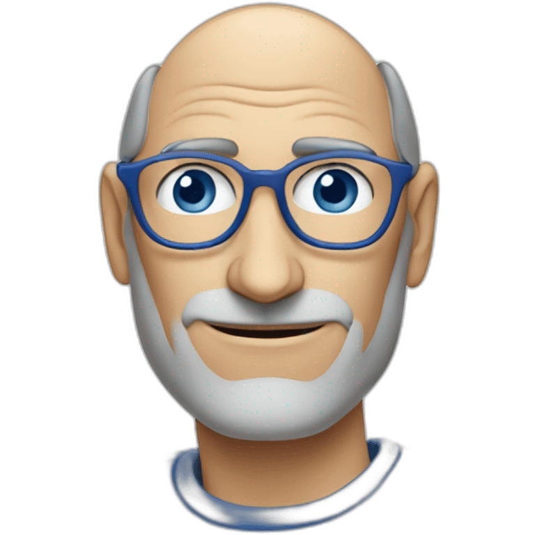 Steve jobs in blue facebook tshirt emoji