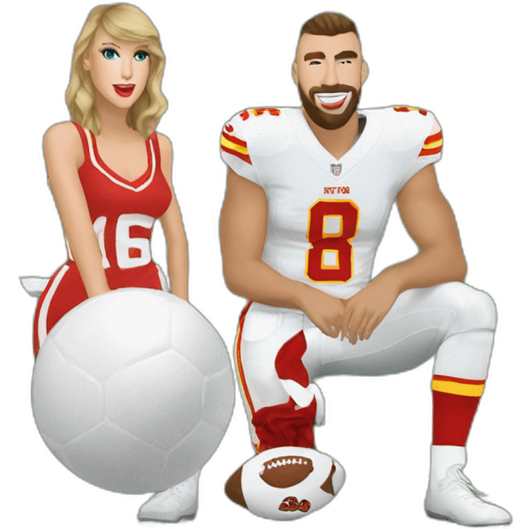 Football + Taylor swift + travis kelce emoji