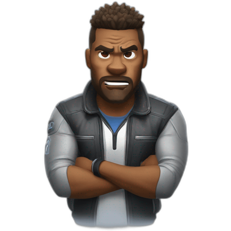 angry man loosing in rocket league emoji