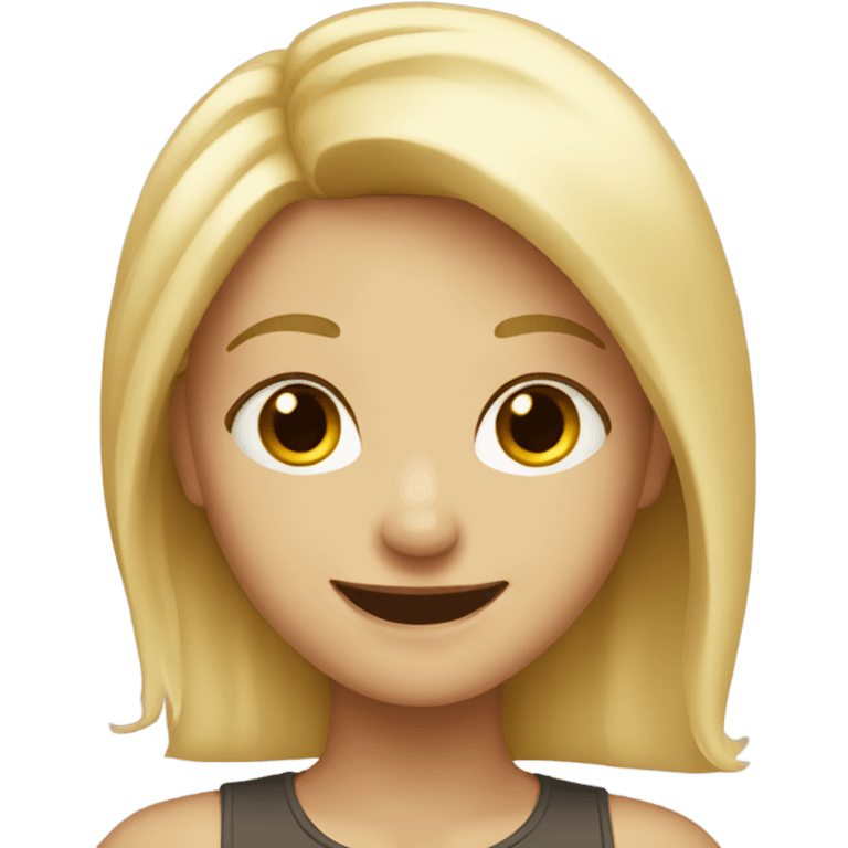 smiling girl with blonde hair emoji