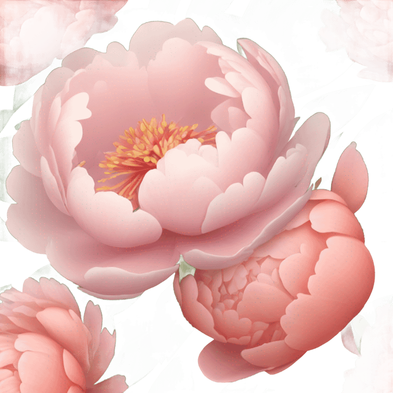 Peonies bouquet emoji